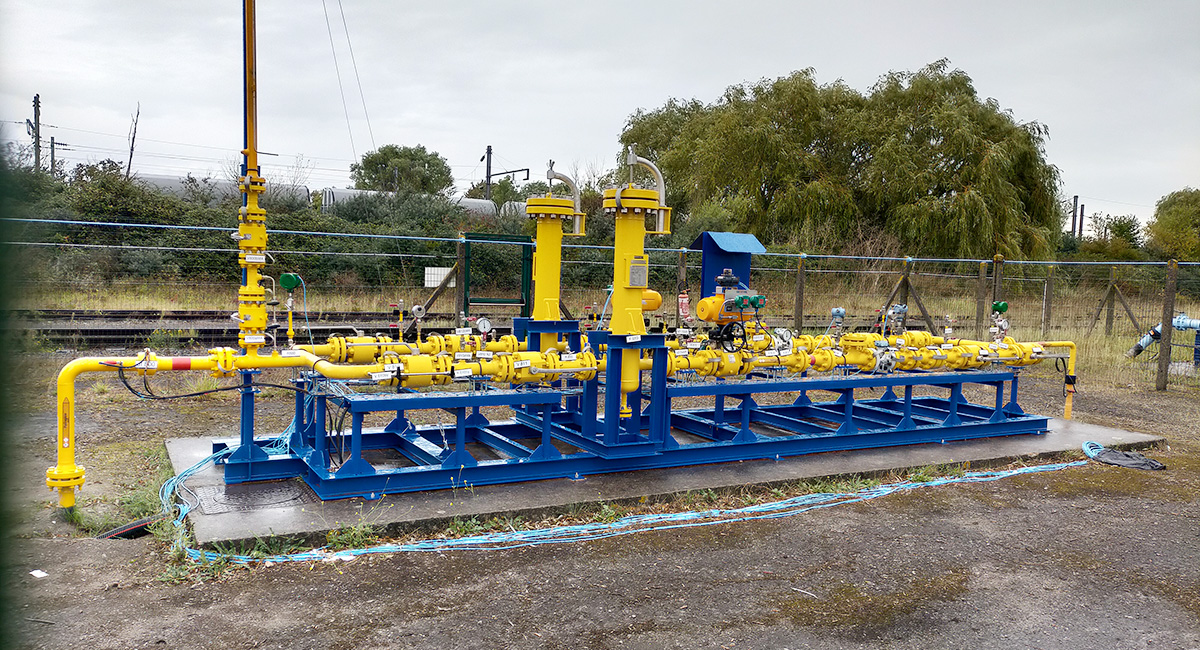 Installation tuyauteries skid hydrogene Installation tuyauteries skid hydrogene